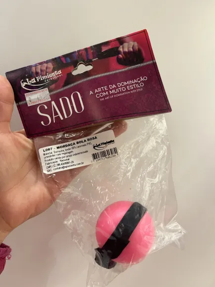 Mordaça bola rosa 🩷