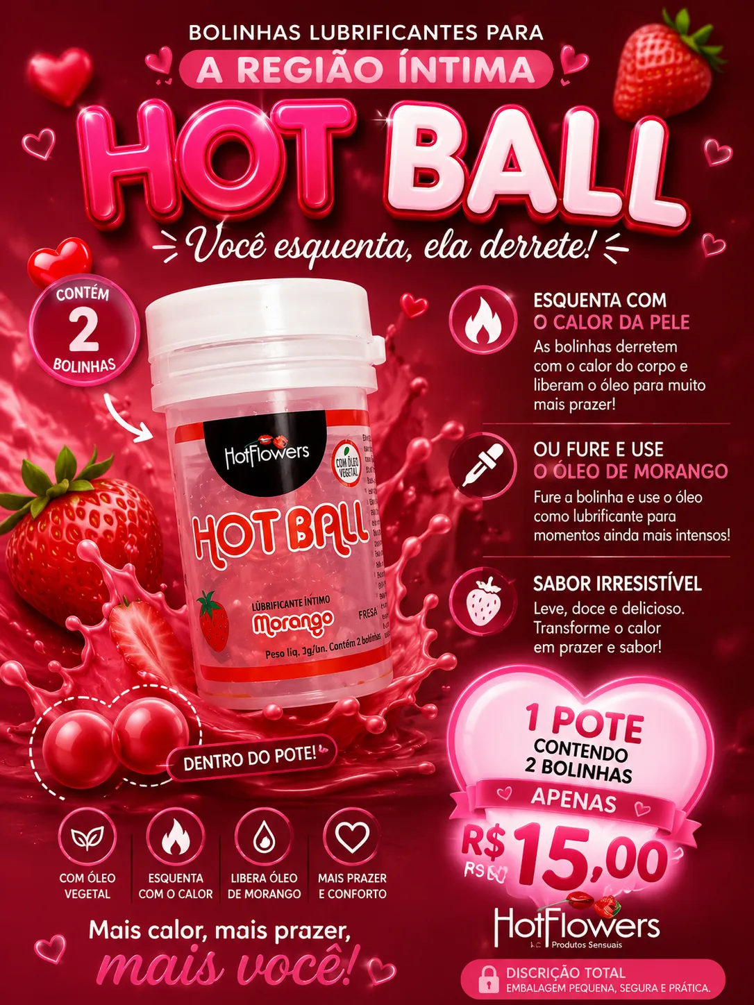 Hot ball morango