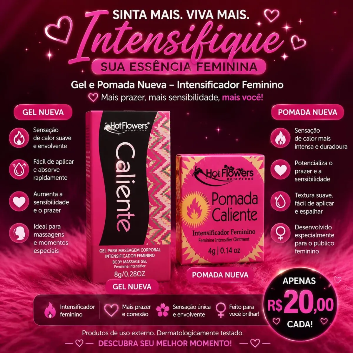 Caliente gel e pomada