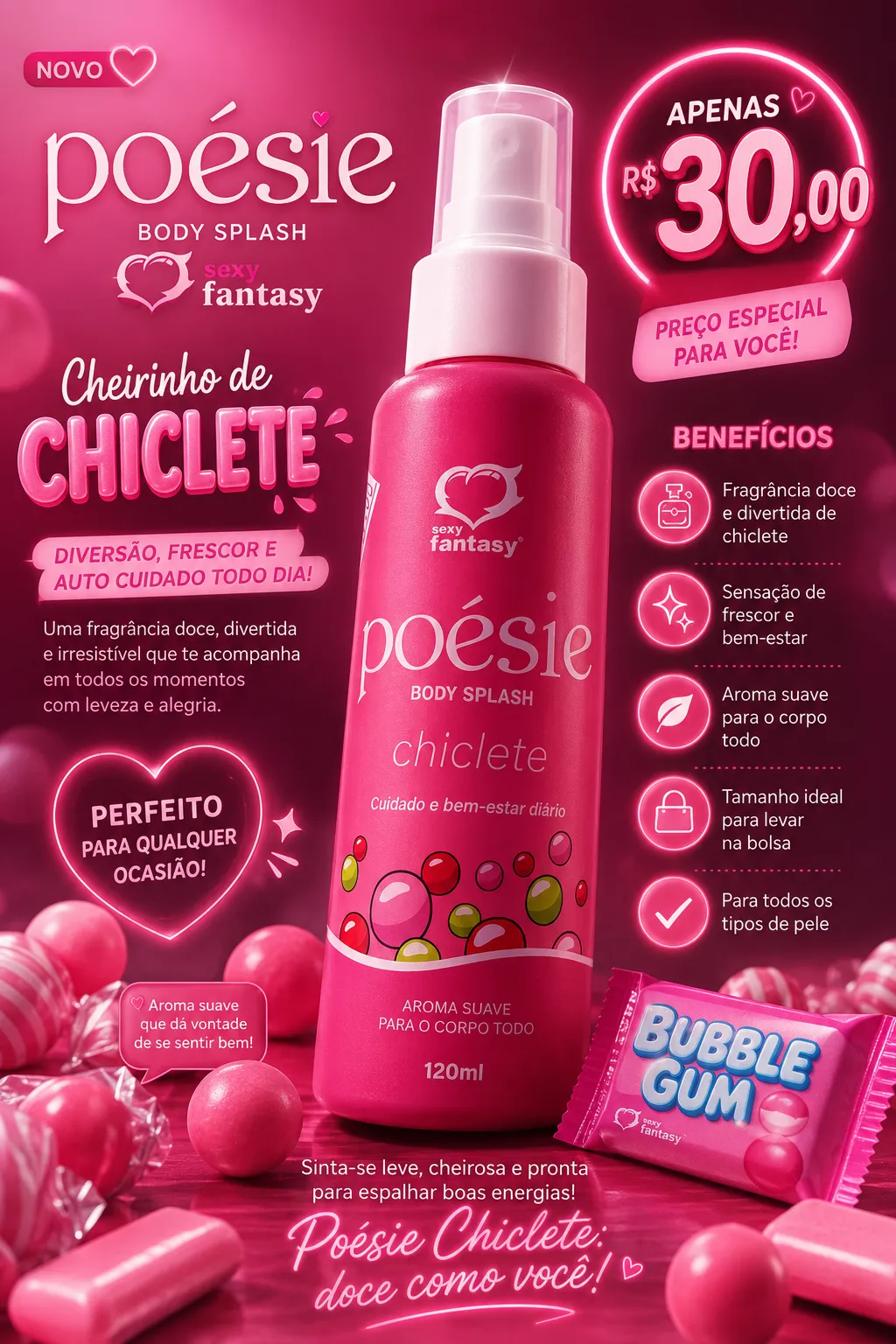Body splash chiclete