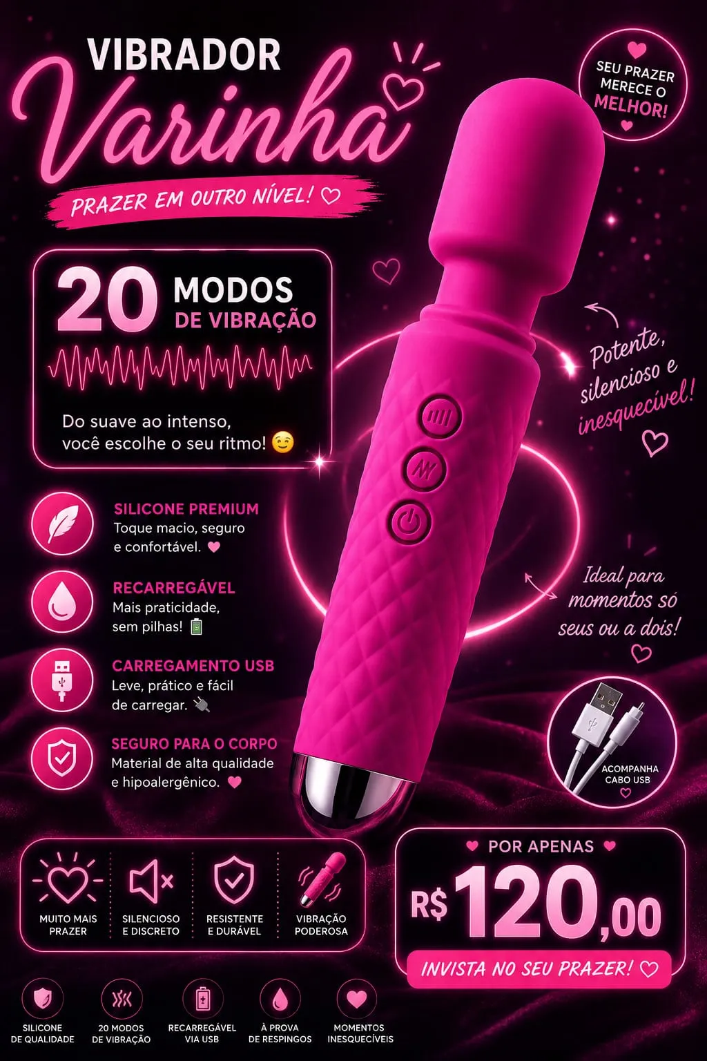 Vibrador varinha
