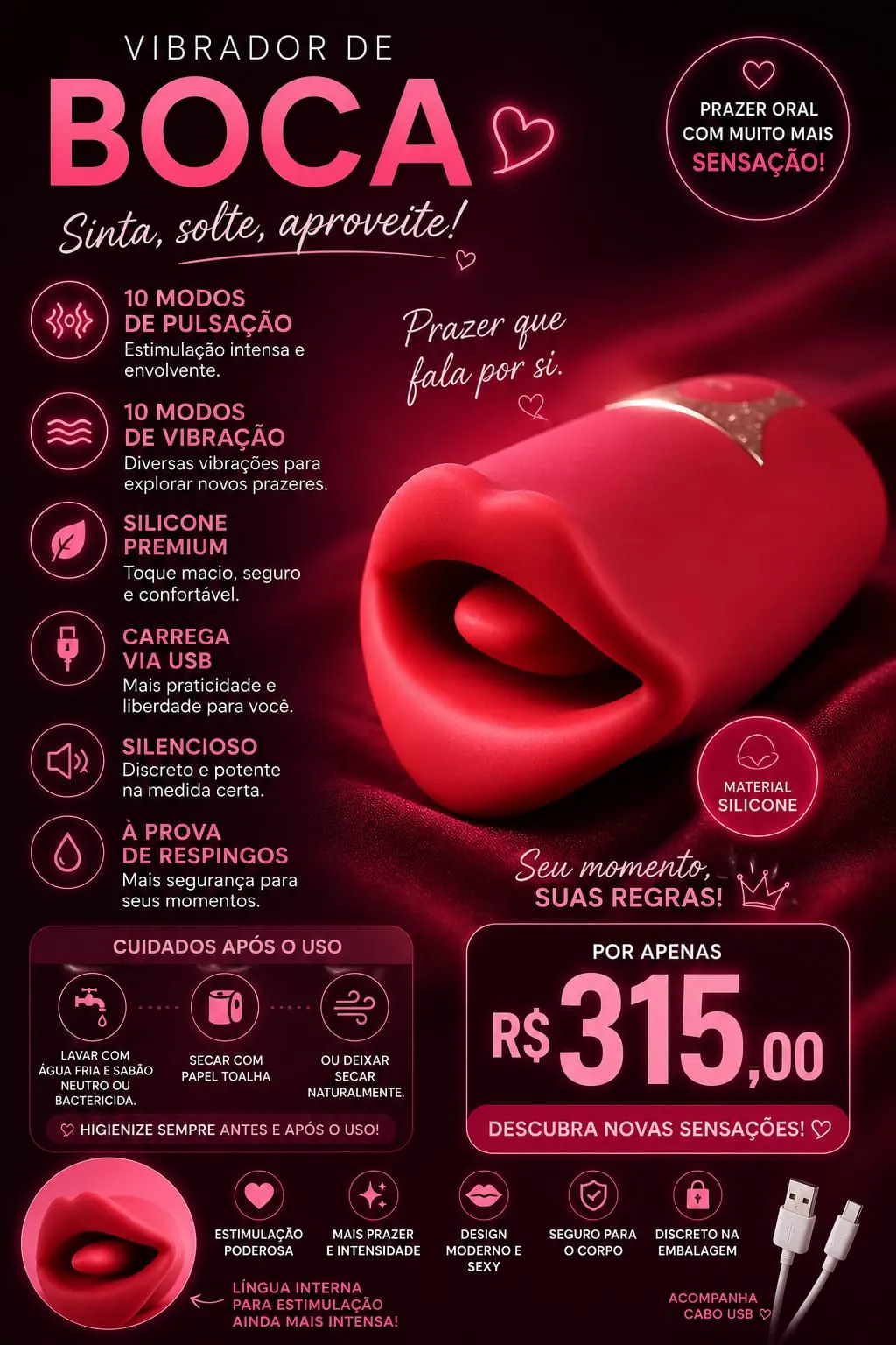 Vibrador de boca 👄