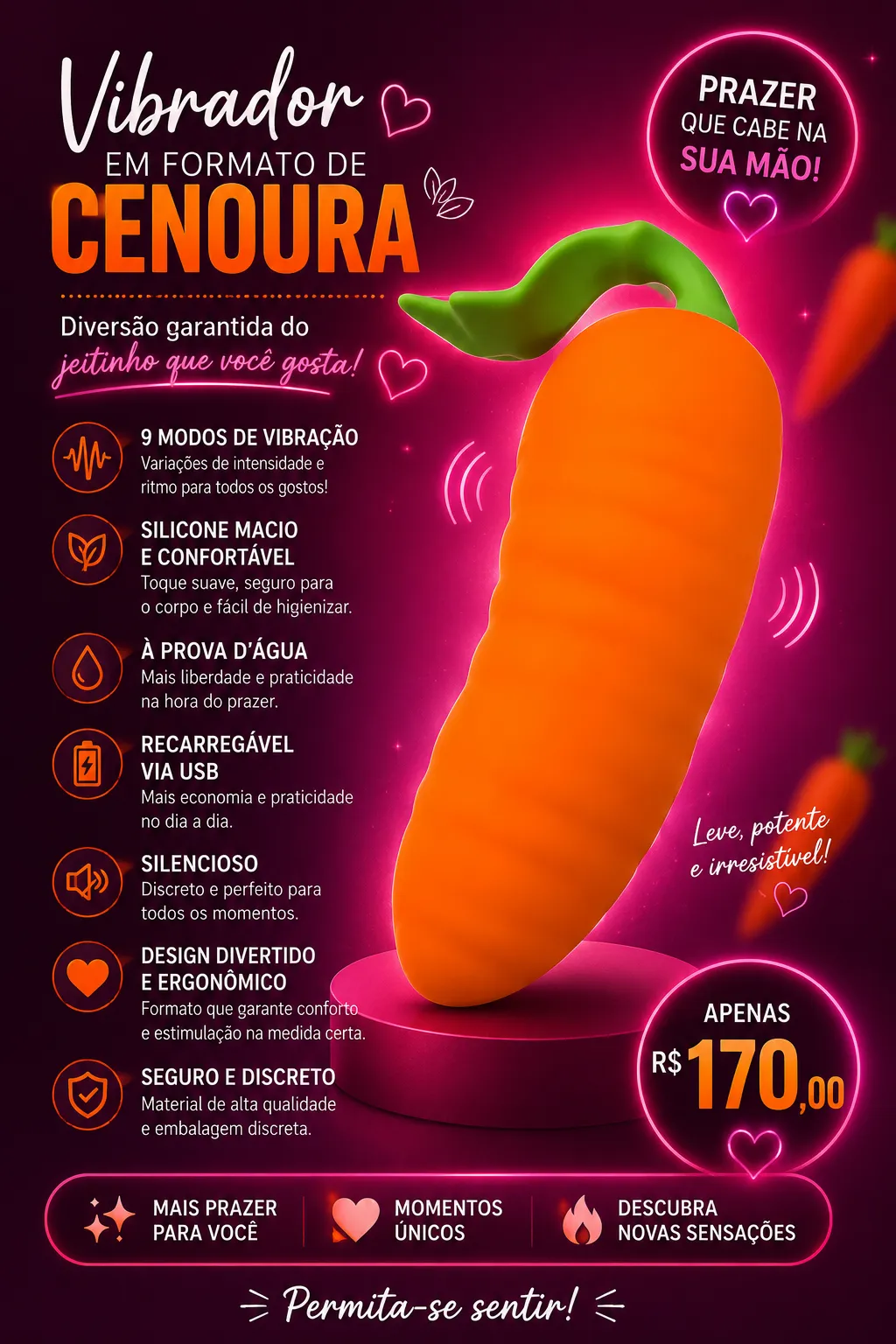 Vibrador de cenoura