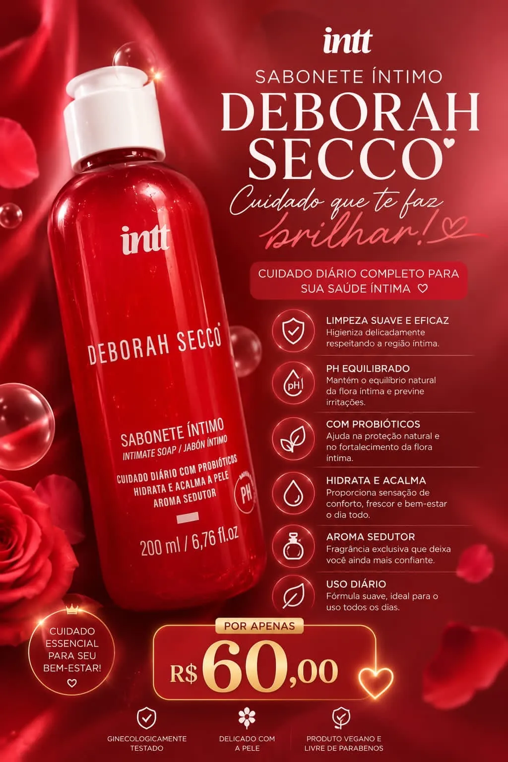 Sabonete íntimo Deborah Secco
