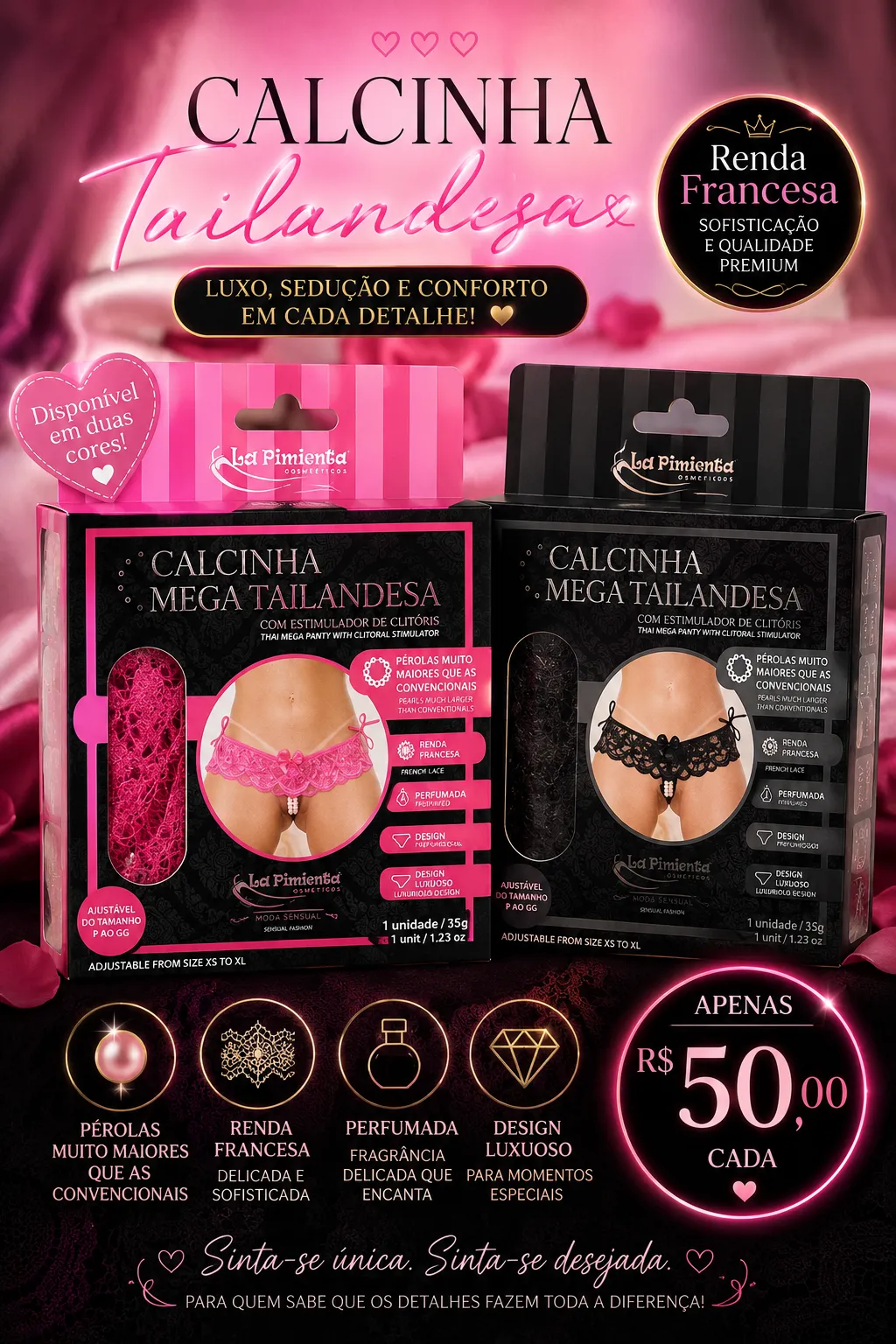 Calcinha mega tailandêsa