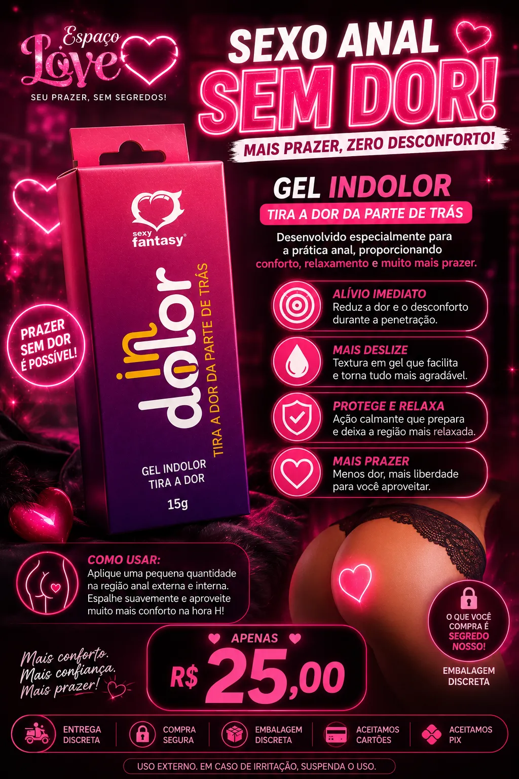 Gel indolor