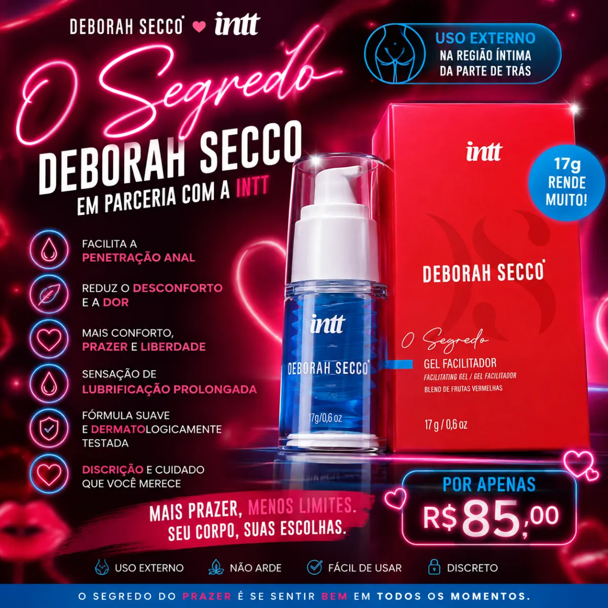 Gel facilitador Deborah Secco