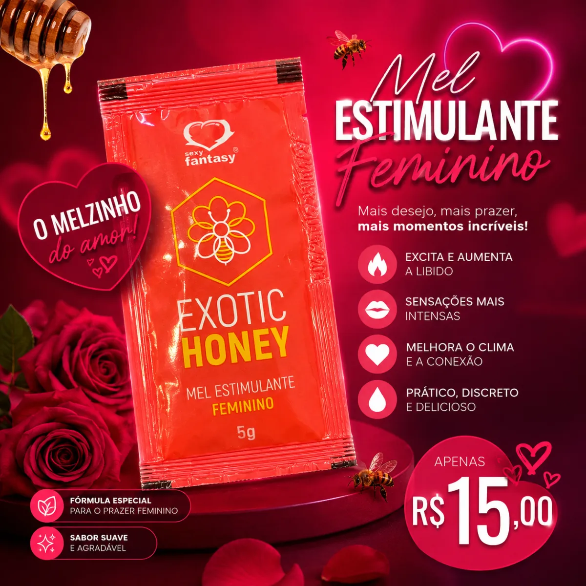 Mel do amor feminino 🍯