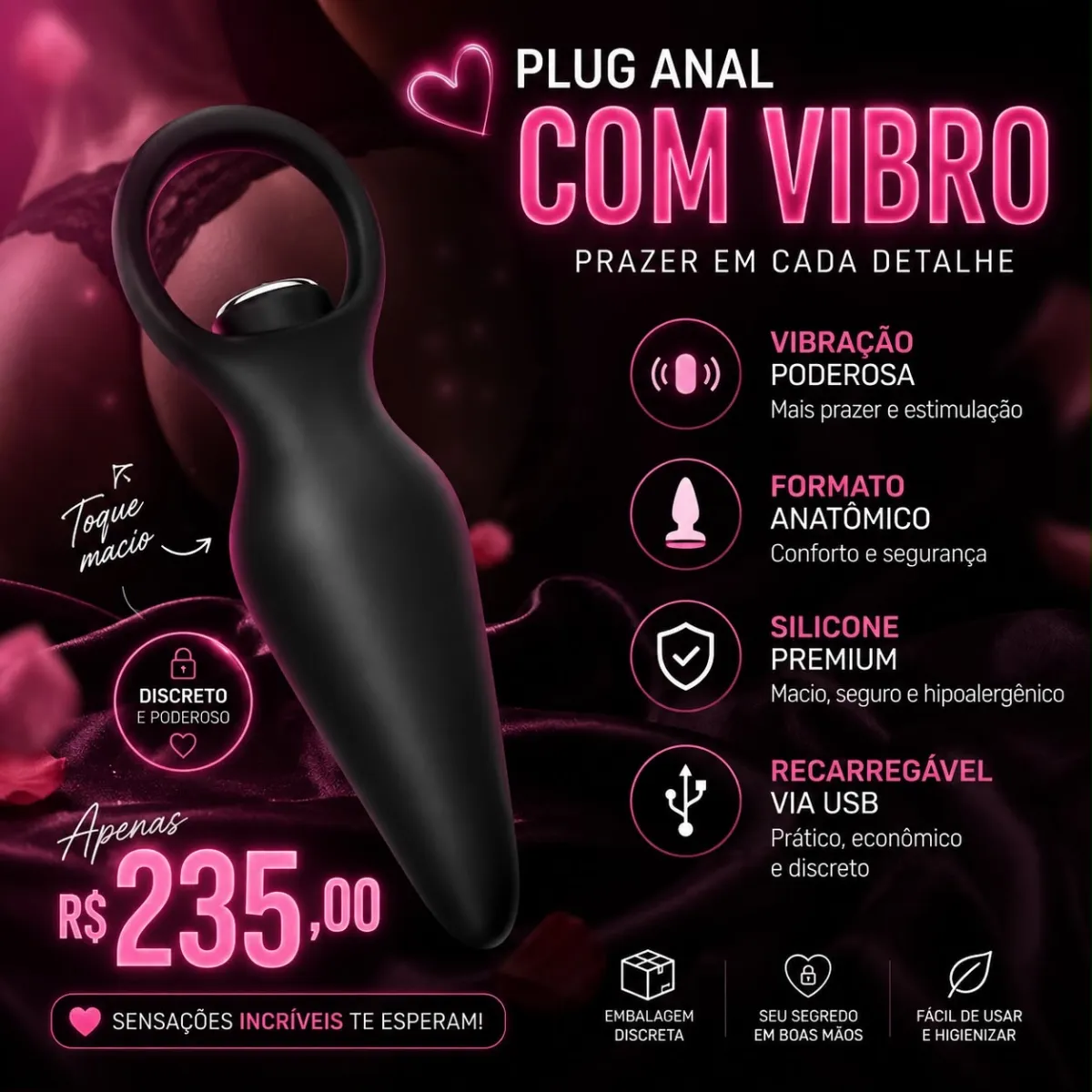 Vibrador anal 🖤