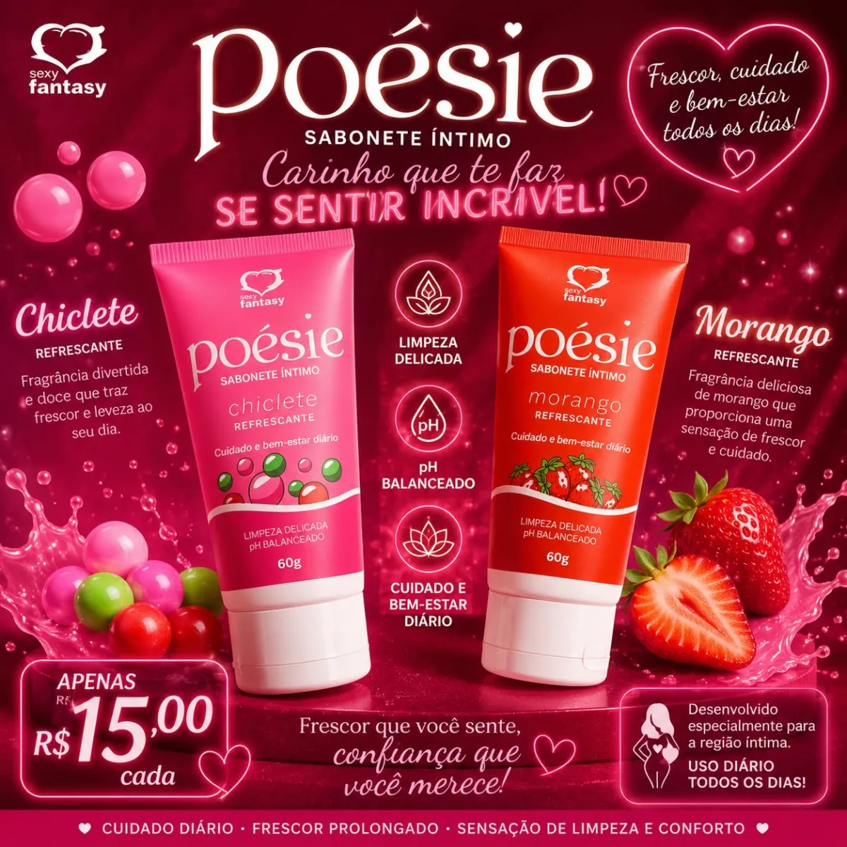 Sabonete íntimo poesie 🩷❤️