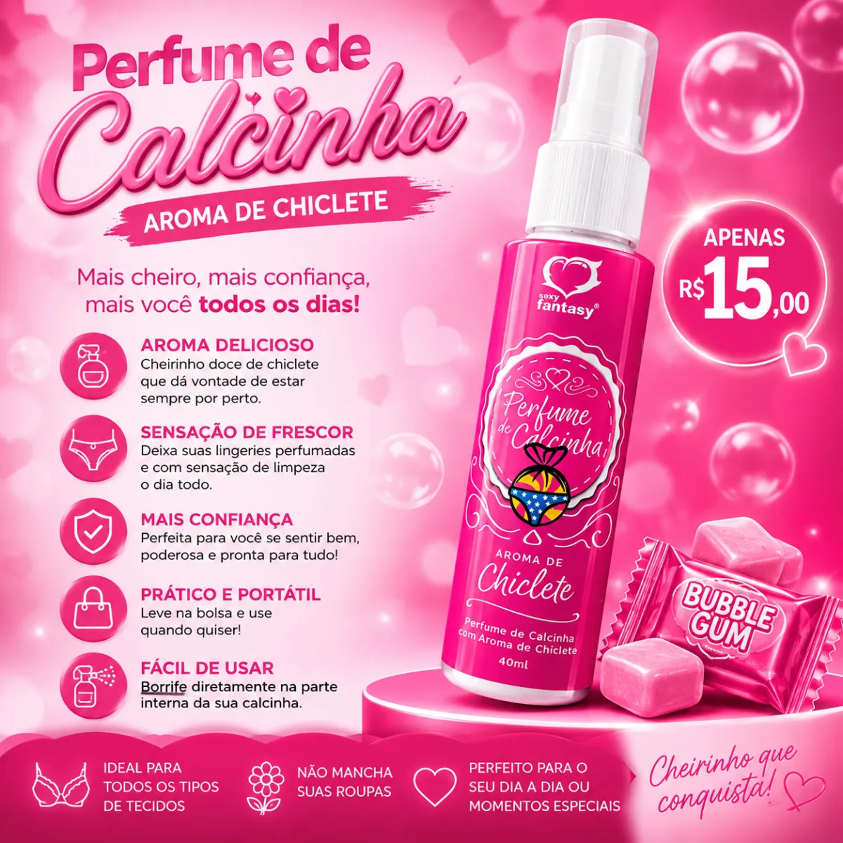 Perfume de calcinha chiclete 💖