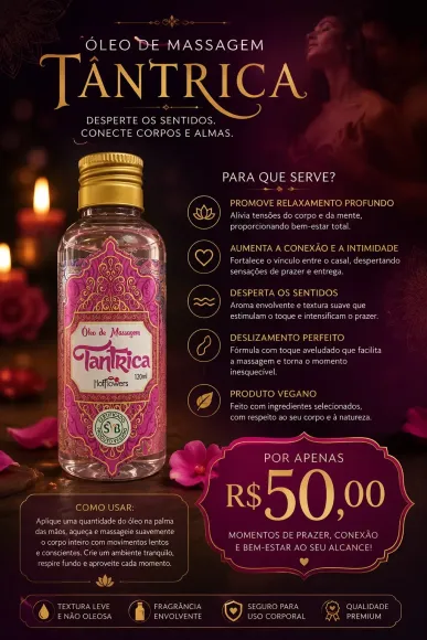 Óleo de massagem tântrica ✨