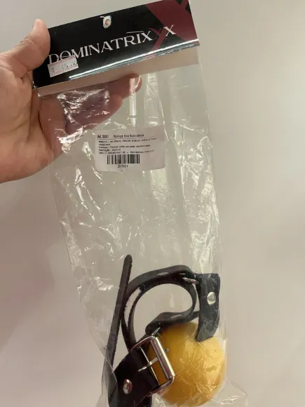 Mordaça bola amarela 💛